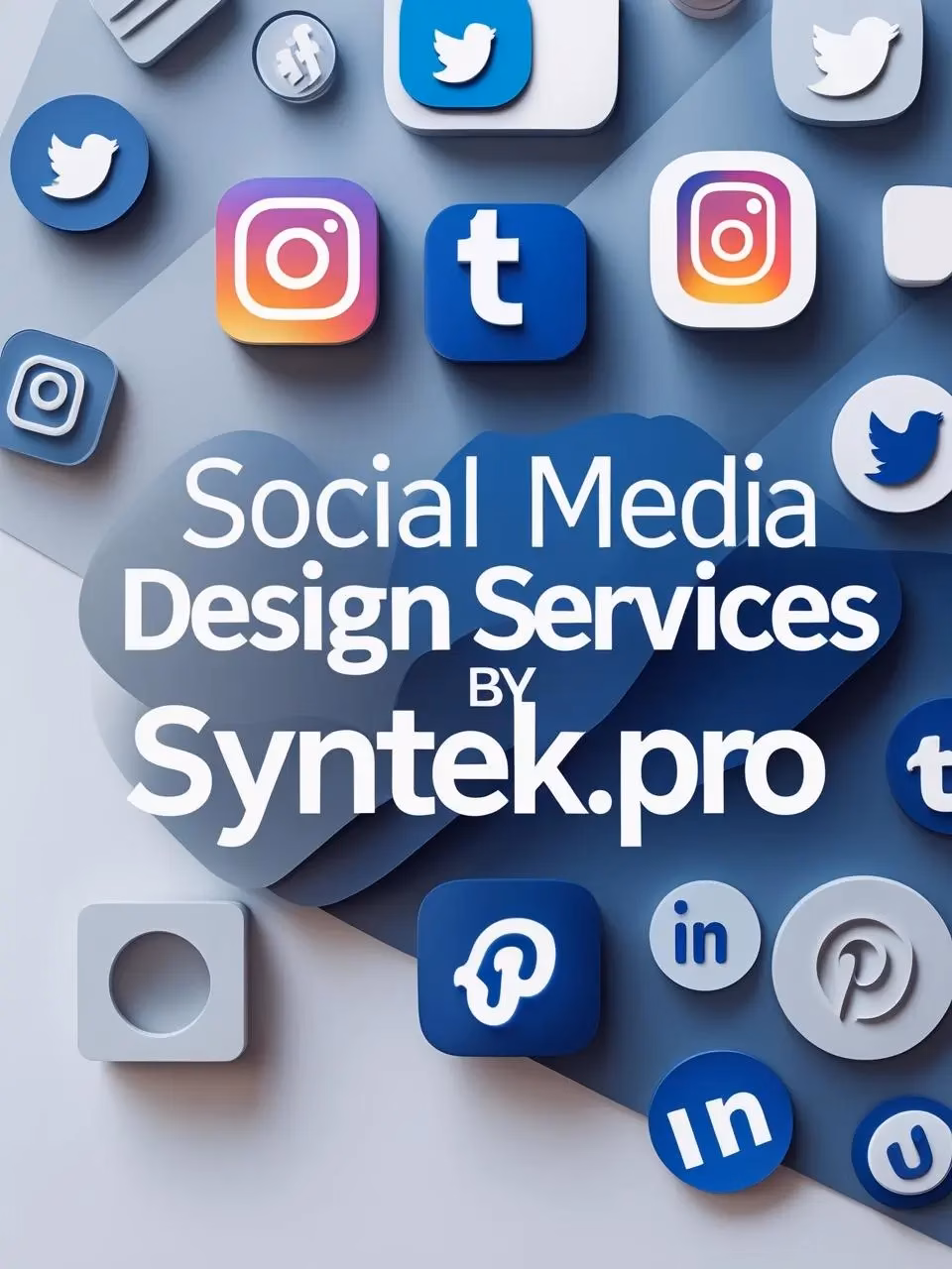 Poster showing Social media design services by syntek pro